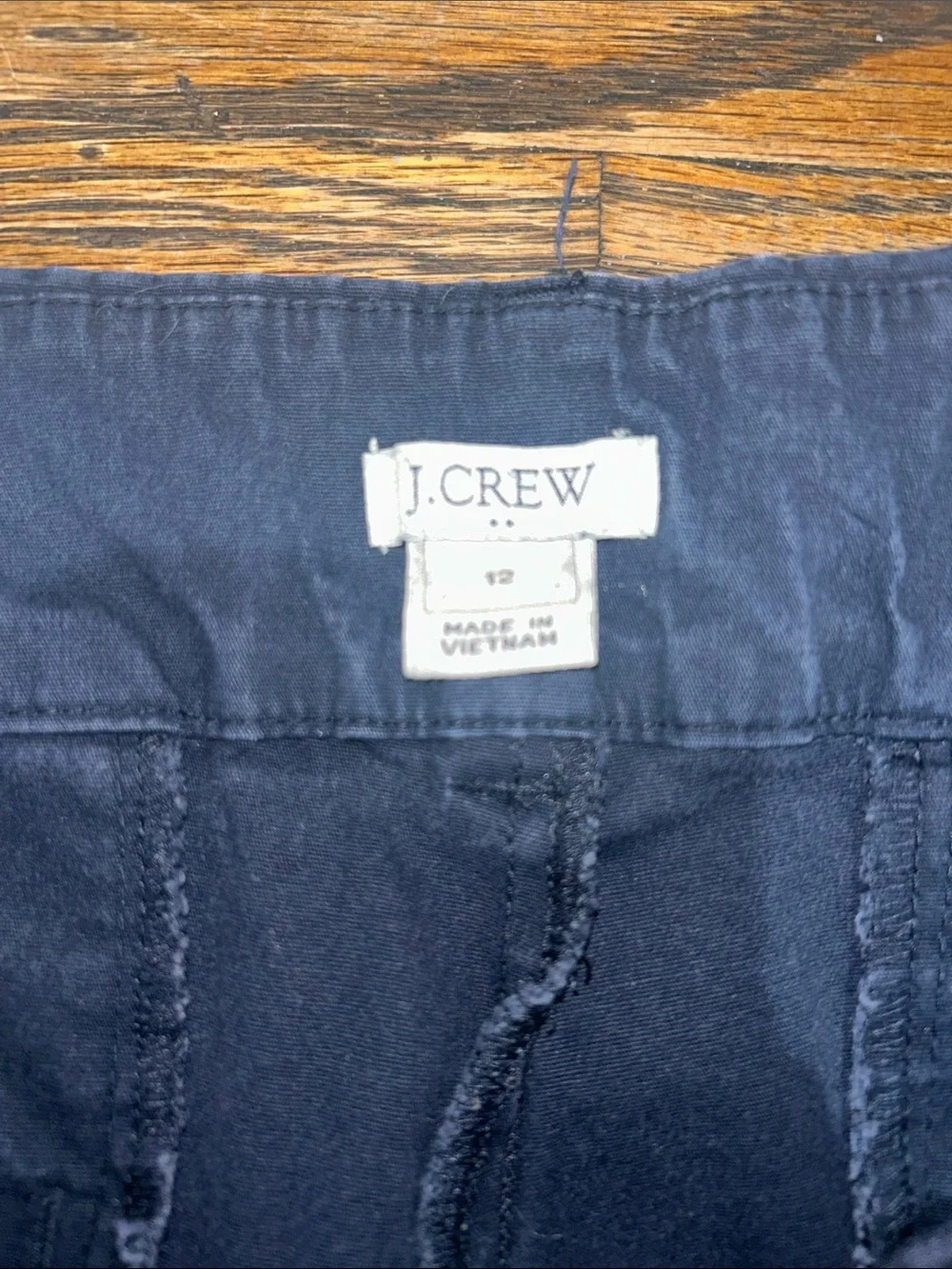 J. Crew Dark Blue Cotton Chino Bermuda Shorts